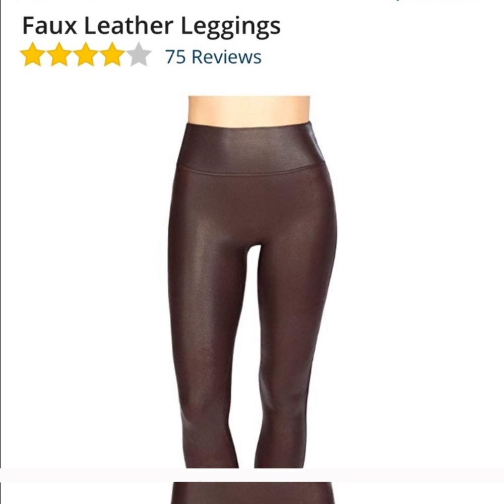 LADIES SPANX FAUX LEATHER LEGGINGS